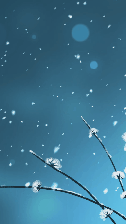 卡通动漫夜晚雪景浪漫背景