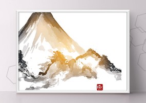 EPS矢量：中国风创意山水背景元素设计年鉴EPS源文件素材