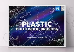 PS笔刷：透明胶带塑料逼真效果高分辨率Photoshop笔刷