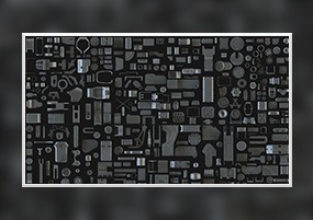 3D模型：科技机械工业硬表面零件机甲3D模型MAX FBX OBJ格式