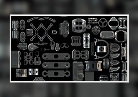 3D模型：抽象科幻机械未来科技武器器械3D模型