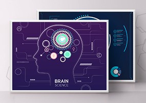 AI矢量：科技大脑科学人工智能AI矢量设计背景素材