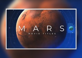 AE模板：科技感火星太空HUD元素文字宣传片头AE模板