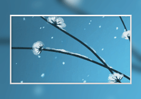 视频：卡通动漫夜晚雪景浪漫背景