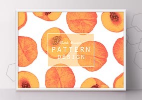 EPS矢量：蓝莓香蕉橙子水果底纹海报模板素材