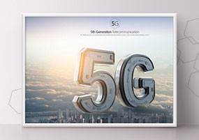 PSD模板：科技5G智能未来现代感蓝色展板PSD素材