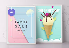 PSD模板：甜品气球活动电商促销海报，banner素材