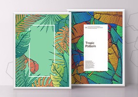 EPS矢量：植物底纹背景海报UI网页EPS矢量设计素材