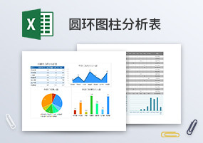 Excel模板：50个气泡图圆环图柱状图Excel分析表