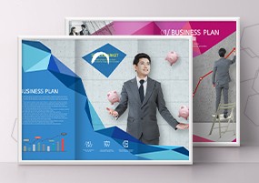 PSD模板：商务企业画册折页设计宣传杂志PSD分层素材