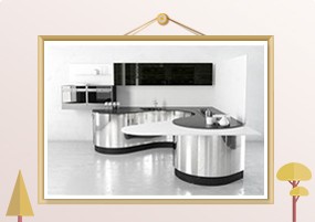 C4D模型：现代厨房设计橱柜操作台设备模型