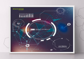 EPS矢量：电子科技智能科幻UI素材