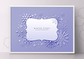 PSD模板：冬季圣诞年末促销宣传贺卡海报PSD素材
