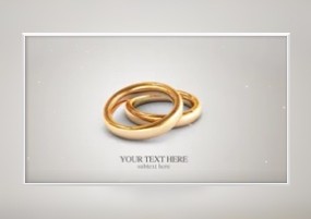 AE模板：6组婚礼戒指3D动画片头模板