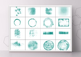 PS笔刷：高分辨率纹理效果Photoshop笔刷包