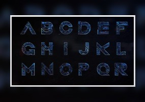 AE模板：科技感英文字母数字动画HUD元素包
