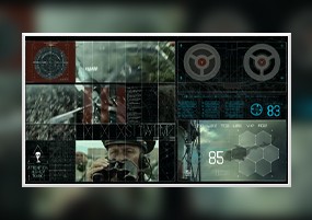 AE模板：间谍侦探军事HUD元素科技感视频片头模板
