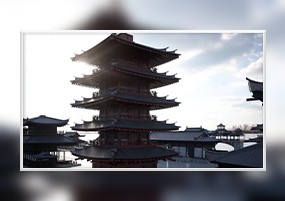 3D模型：日本古建筑神社宝塔寺庙建筑3D模型设计素材