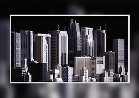 3D模型：现代东京建筑群城市大厦建筑模型MA OBJ FBX格式