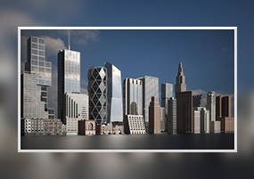 3D模型：城市现代楼房摩天大楼建筑3D模型MAX MA OBJ FBX格式