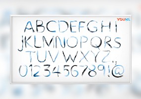 AE模板： 颜料手写英文字母文字动画模板