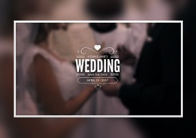 AE模板：婚礼花卉文字标题动画AE模版
