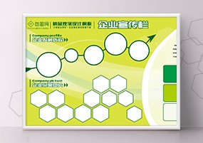 CDR模板：企业文化背景墙宣传栏广告文化墙设计素材