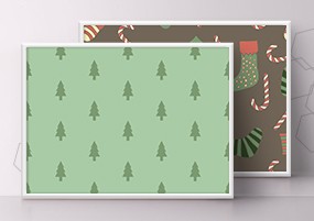 EPS矢量：小清新麋鹿圣诞袜圣诞节设计元素背景素材