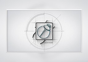 AE模板：三维建筑设计线条Logo演绎动画图标AE模板