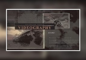 AE模板：战争军事历史纪念复古纪录片图文展示模板