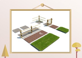 3DMax模型：室外公共环境公园栅栏围栏围墙长椅3D模型