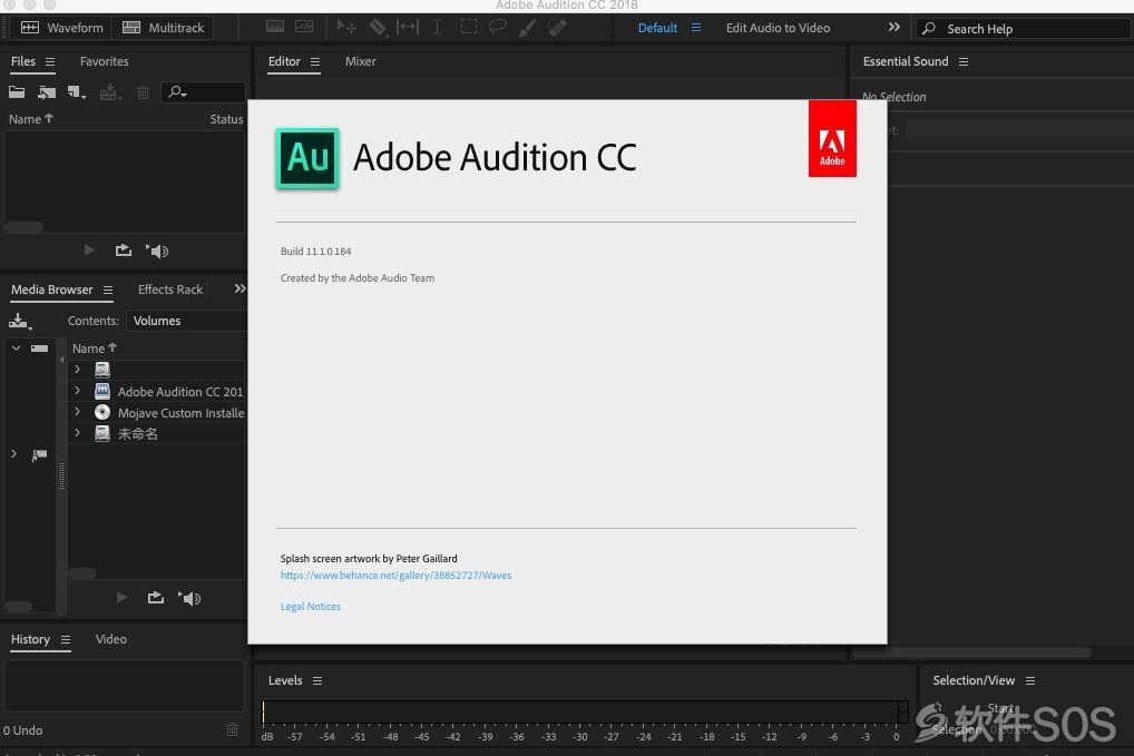 Audition CC 2018 for Mac  v11.1 安装激活详解