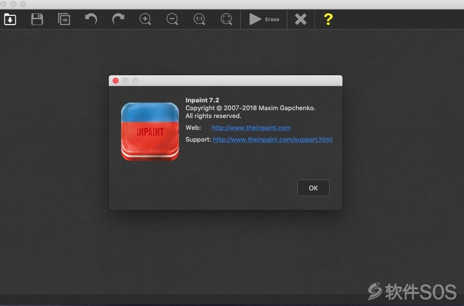 Inpaint for Mac 7.2 去水印工具 安装教程详解