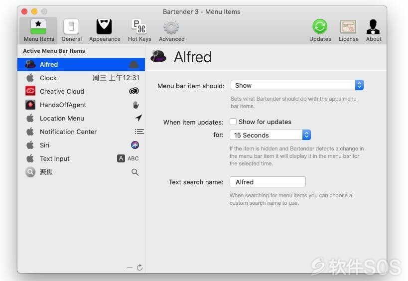 Bartender 3 for Mac v3.1.3 英文版 安装教程详解