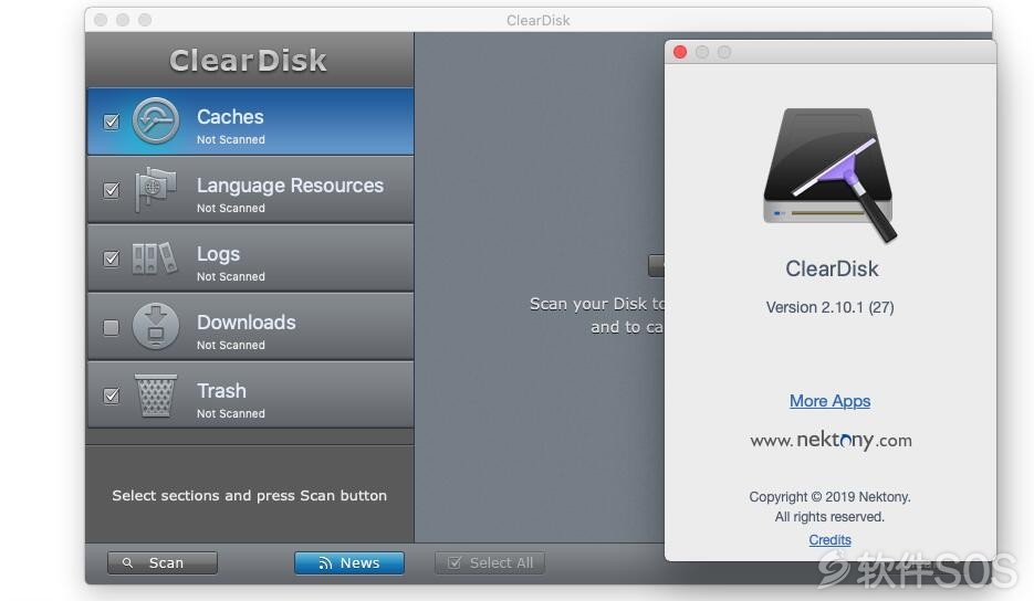 ClearDisk for Mac 2.12 磁盘清理系统优化 安装教程详解