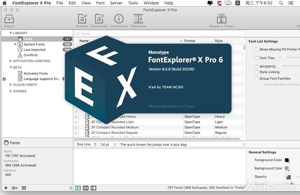 FontExplorer X Pro for Mac v6.0.9 英文版 字体管理 安装教程详解