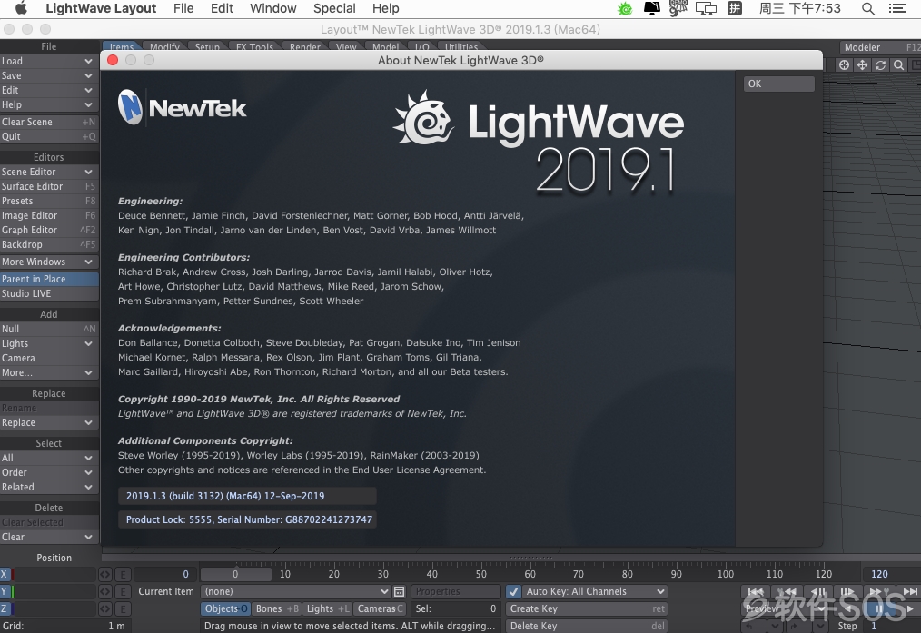 LightWave 3D 2019 for Mac v2019.1.3 三维动画制作 安装激活详解