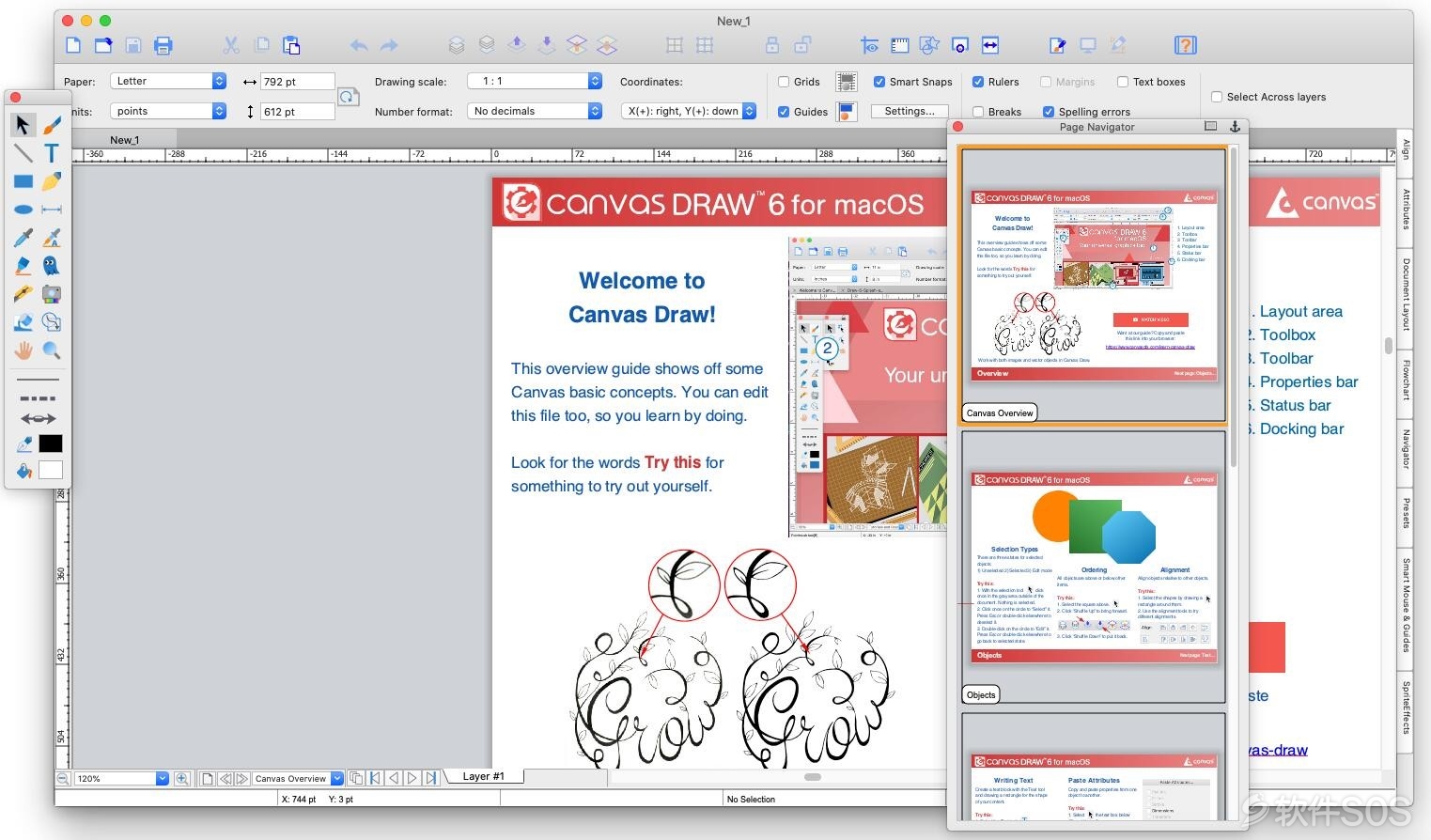 Canvas Draw 6 for Mac v6.0.1 英文版 矢量图像编辑 安装教程详解