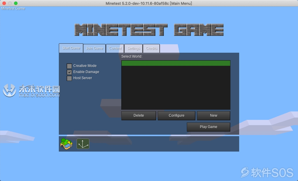 Minetest for Mac v5.2.0 沙盒建造游戏 安装教程详解
