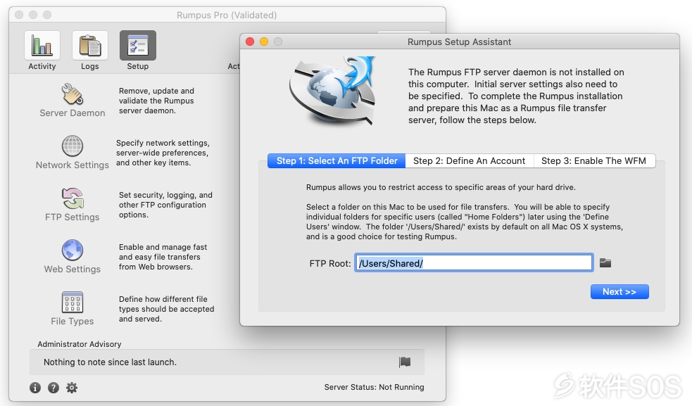 Rumpus for Mac v8.2.10 FTP服务器 安装激活详解