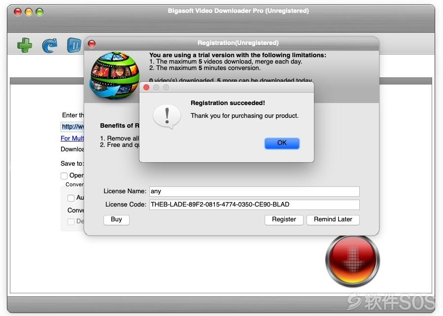 Bigasoft Video Downloader for Mac v3.22.1.7306 网络视频下载软件 安装激活详解