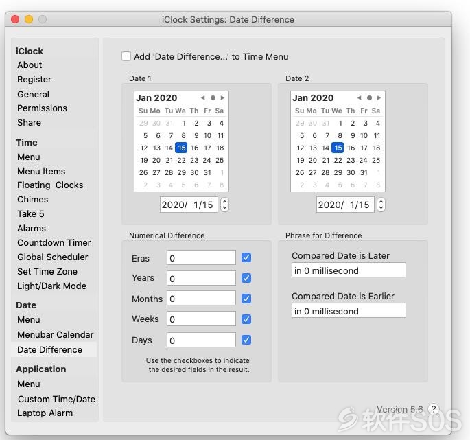iClock for Mac v5.6 多功能菜单栏时钟 安装教程详解