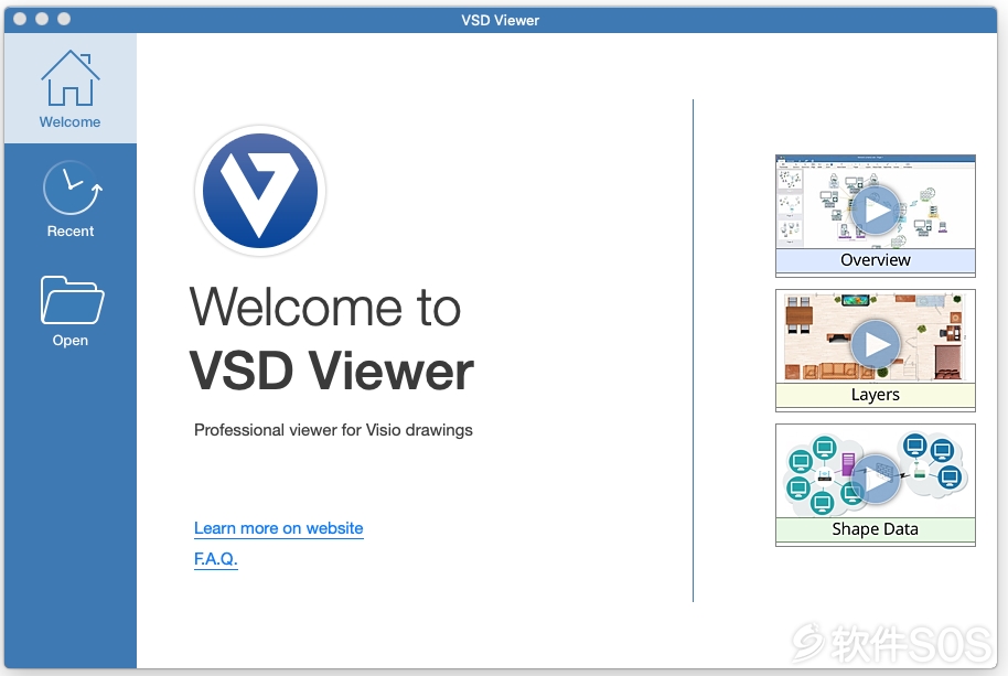 VSD Viewer for Mac v6.1.4 Visio绘图文件阅读器 安装激活详解