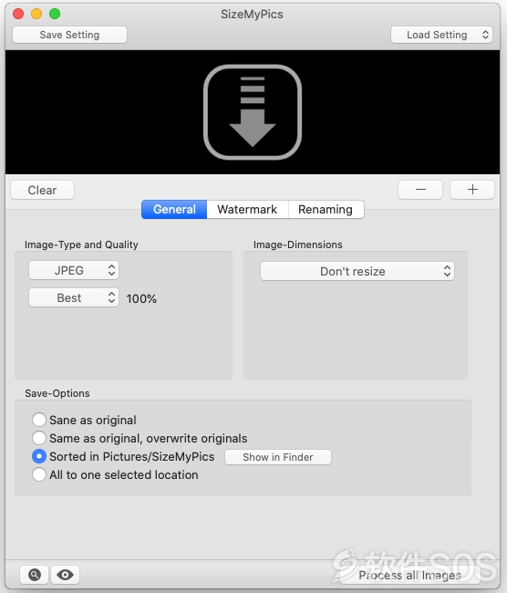 SizeMyPics for Mac v1.6.0 图片转换器 安装教程