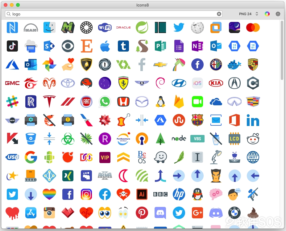 Icons8 for Mac v5.7.3 图标logo素材大全 安装教程