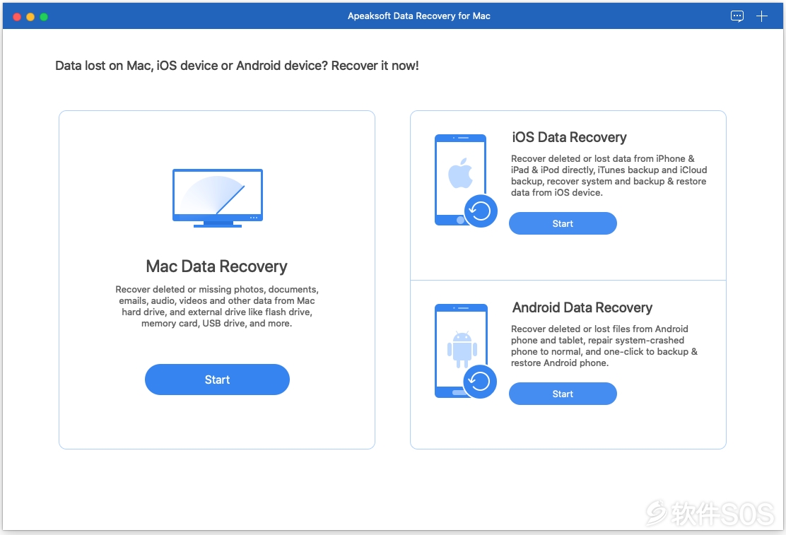 Apeaksoft Data Recovery for Mac v1.0.10 数据恢复 直装版