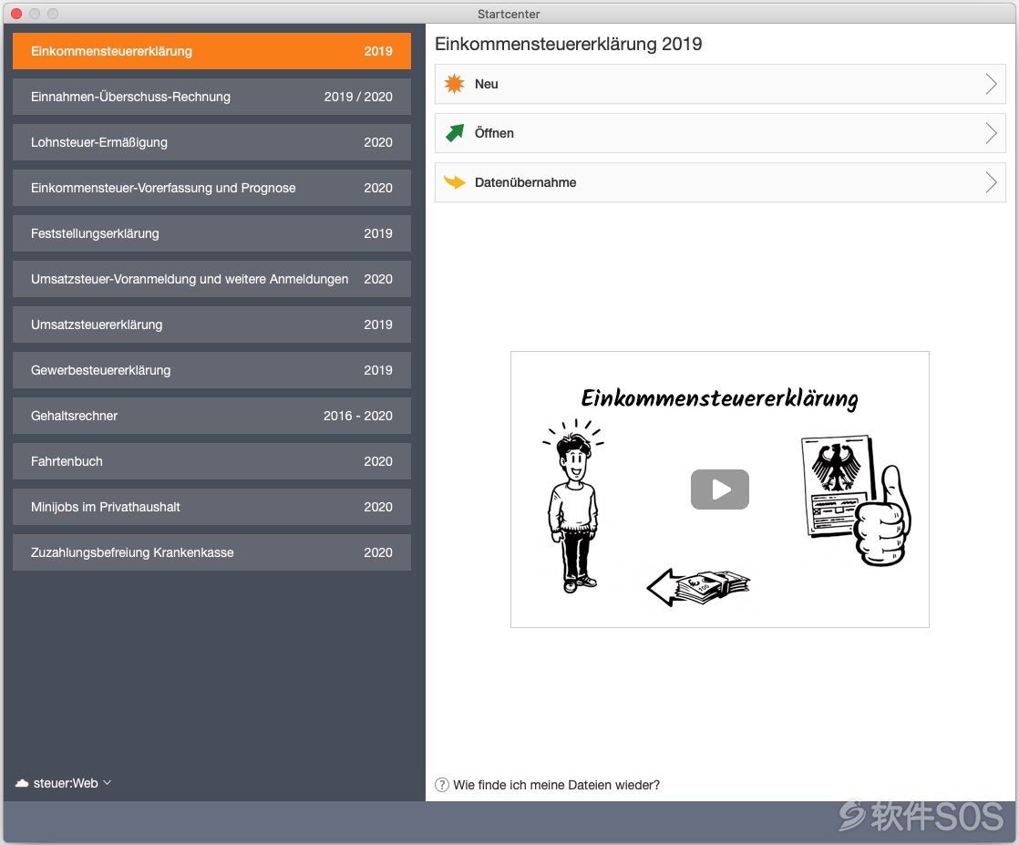 WISO steuer 2020 for Mac v10.09 报税软件 直装版